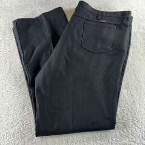Vintage A001 USA Wrangler Black Dress Work Pants 48x32 Polyester 82BK Clean